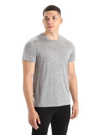 Men's Icebreaker Merino Sphere II Short Sleeve T Shirts Metro Heather | CA 1793CTVE